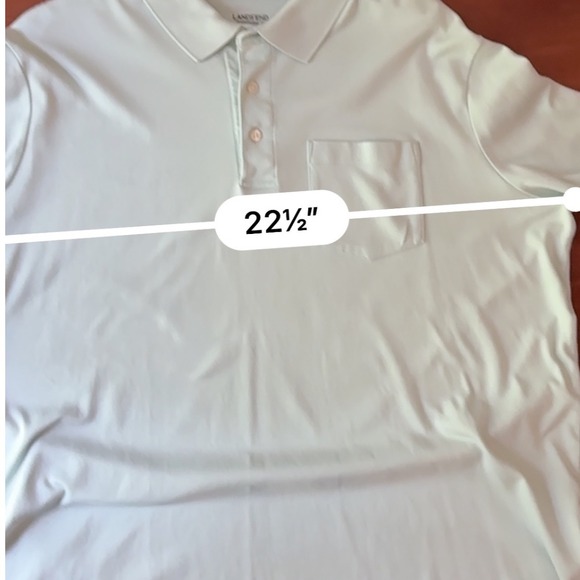 Lands' End Polo Shirt Traditional Fit Moisture Wicking Short Sleeve Golf XL EUC - Picture 6 of 11
